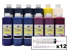 12x250ml Ink Refill Kit for CANON PRO-2600, PRO-4600, PRO-6600 (PFI-2100/3100, PFI-2300/3300, PFI-2700/3700)